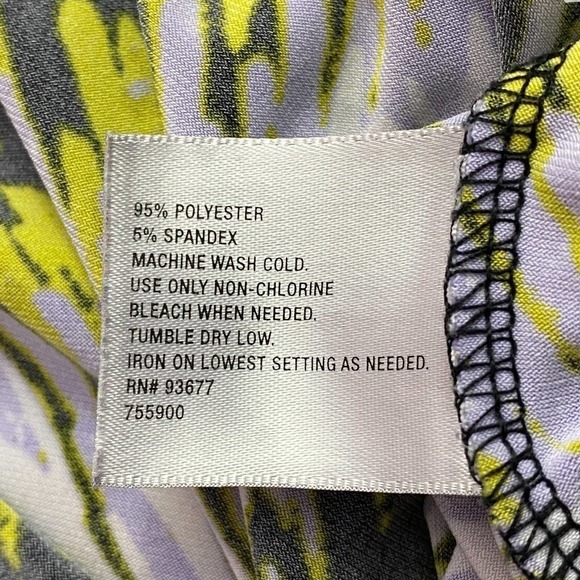 WORTHINGTON Stretch Abstract Short Sleeve Blouse - Picture 9 of 11